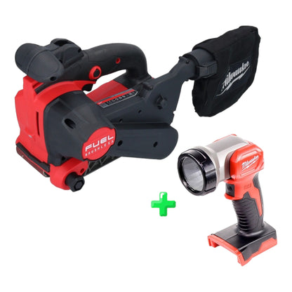 Milwaukee M18 FBTS75-0 Akku Bandschleifer 18 V 75 x 457 mm ( 4933479614 ) Brushless Solo + Milwaukee M18 TLED Akku Leuchte LED