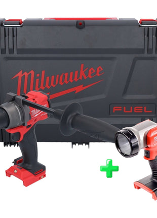 Perceuse à percussion sans fil Milwaukee M18 FPD3-0X 18 V 158 Nm sans balai (4933479859) + boîtier HD + éclairage sur batterie Milwaukee M18 TLED LED