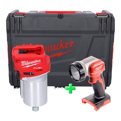 Milwaukee M18 FTR-0X Akku Fräse 18 V Brushless + Fräsmodule + HD Box ( 4933471604 ) + Milwaukee M18 TLED Akku Leuchte LED