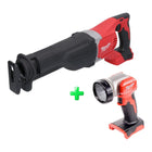 Scie sabre Recipro à batterie Milwaukee M18 BSX-0 18 V Solo (4933447275) + éclairage à batterie Milwaukee M18 TLED LED