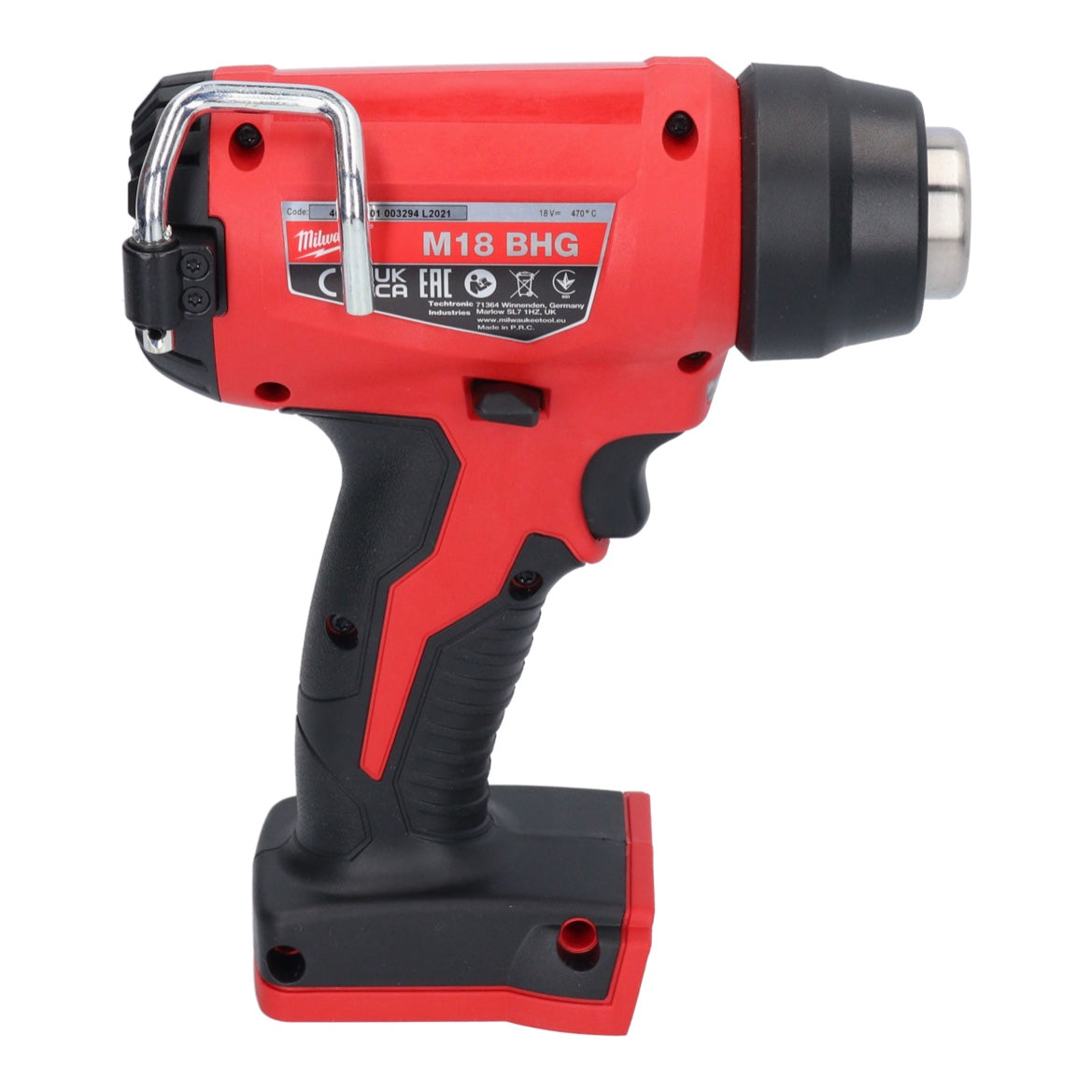 Souffleur à air chaud sur batterie Milwaukee M18 BHG-0 18 V 470 °C Solo (4933459771) + éclairage sur batterie Milwaukee M18 TLED LED