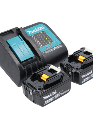 Kit combiné batterie Makita DLX 2278 SG + perceuse à percussion DHP 484 54 Nm + marteau perforateur DHR 171 1,2 J + 2 batteries 6,0 Ah + chargeur