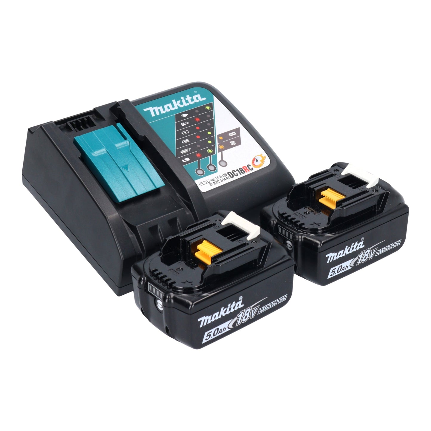 Kit combiné batterie Makita DLX 2278 RTJ + perceuse à percussion DHP 484 54 Nm + marteau perforateur DHR 171 1,2 J + 2x batteries 5,0 Ah + chargeur + Makpac