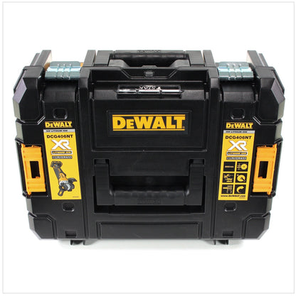 Meuleuse d'angle sur batterie DeWalt DCG 406 NT 18V 125mm brushless solo + TSTAK + lampe sur batterie DeWalt DCL 040 18V XR Li-Ion