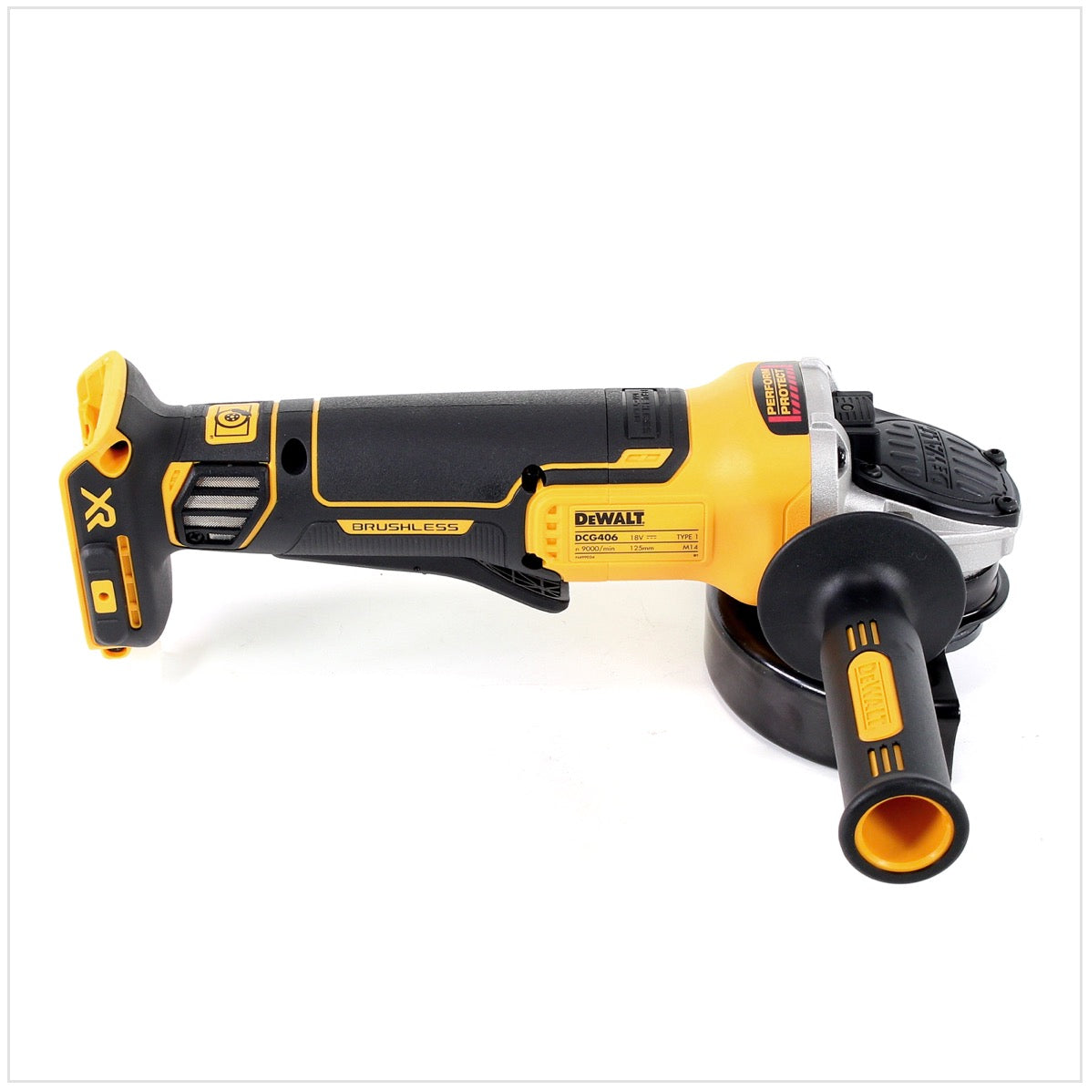 Meuleuse d'angle sur batterie DeWalt DCG 406 NT 18V 125mm brushless solo + TSTAK + lampe sur batterie DeWalt DCL 040 18V XR Li-Ion