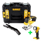 DeWalt DCS 334 NT scie sauteuse à course pendulaire à batterie 18V sans balais Solo + TSTAK + lampe à batterie DeWalt DCL 040 18V XR Li-Ion