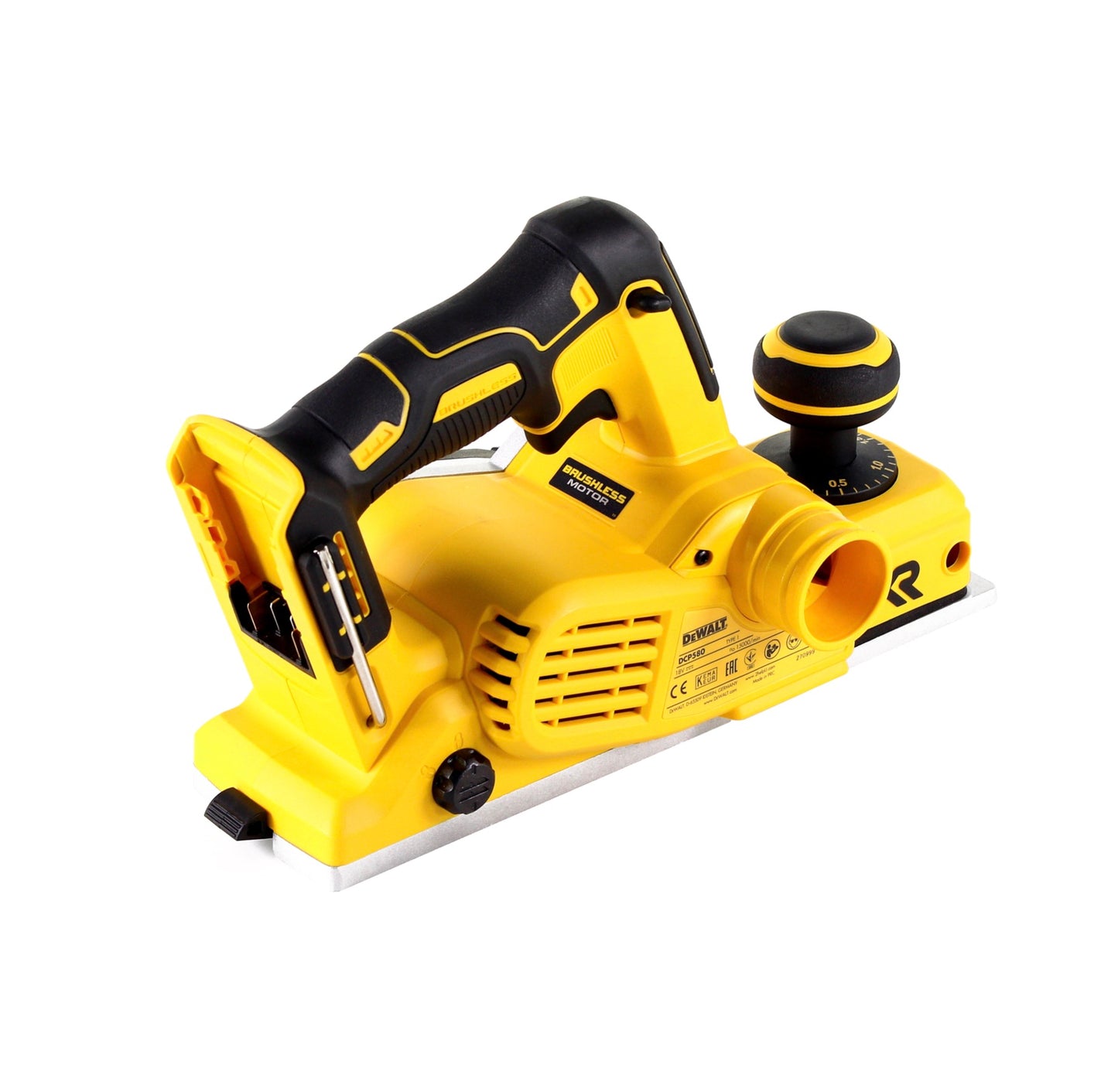 Raboteuse à batterie DeWalt DCP 580 N 18V 82mm brushless solo + lampe à batterie DeWalt DCL 040 18V XR Li-Ion