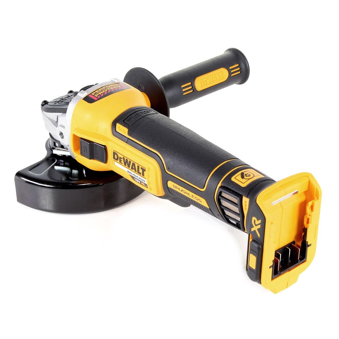 Meuleuse d'angle sur batterie DeWalt DCG 405 N 18V 125mm brushless solo + lampe sur batterie DeWalt DCL 040 18V XR Li-Ion