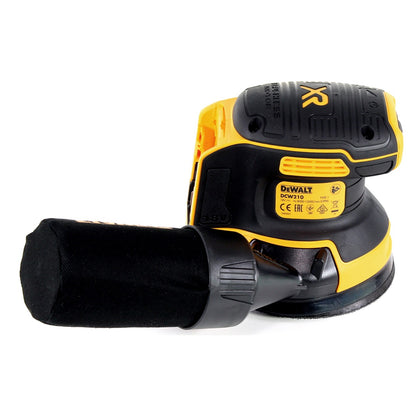 Ponceuse excentrique à batterie DeWalt DCW 210 NT 18V 125mm brushless solo + TSTAK + Lampe à batterie DeWalt DCL 040 18V XR Li-Ion