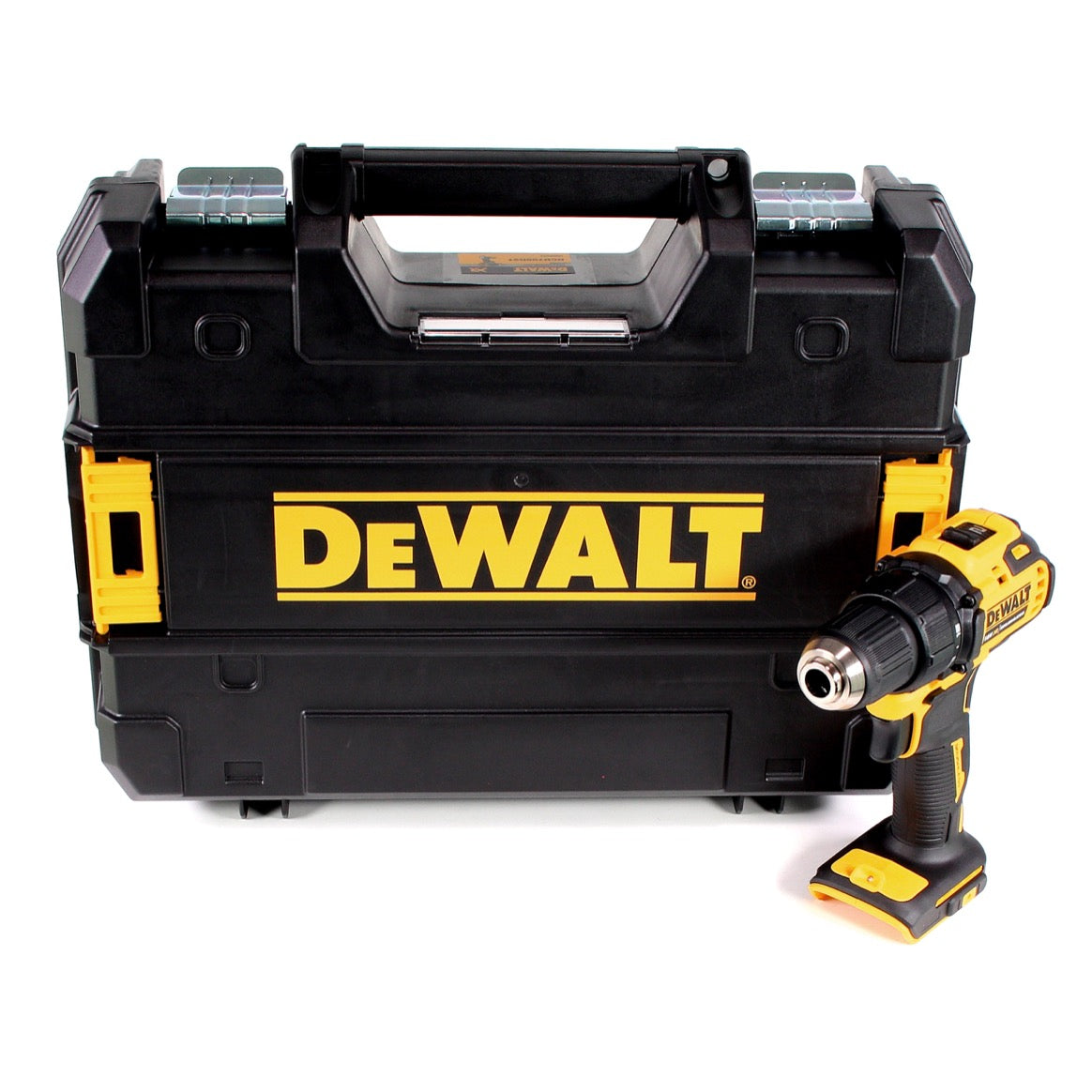 DeWalt DCD 708 NT Akku Bohrschrauber 18 V Li-Ion Brushless Solo in TSTAK Box + DeWalt DCL 040 18V XR Li-Ion Akku Lampe