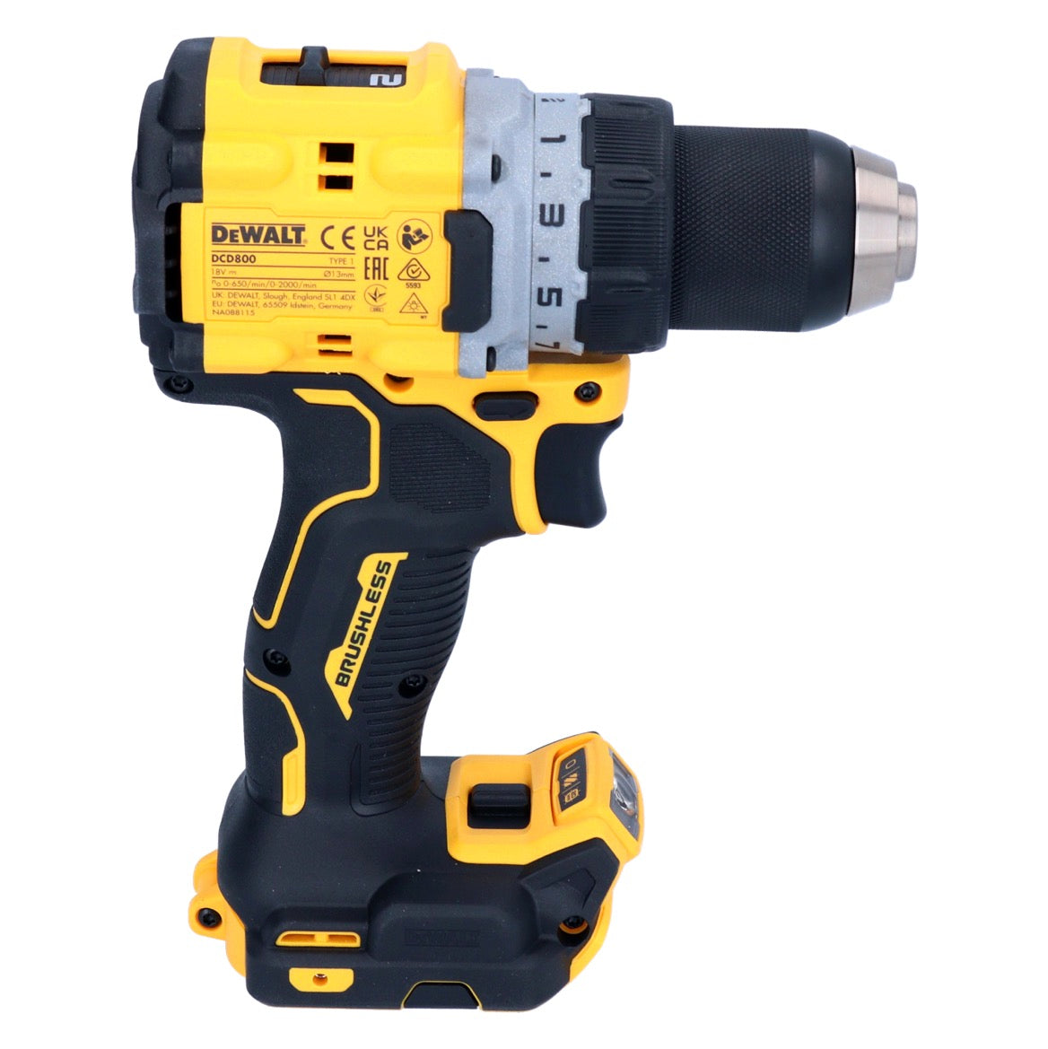 DeWalt DCD 800 NT Akku Bohrschrauber 18 V 90 Nm Brushless + TSTAK + DeWalt DCL 040 18V XR Li-Ion Akku Lampe