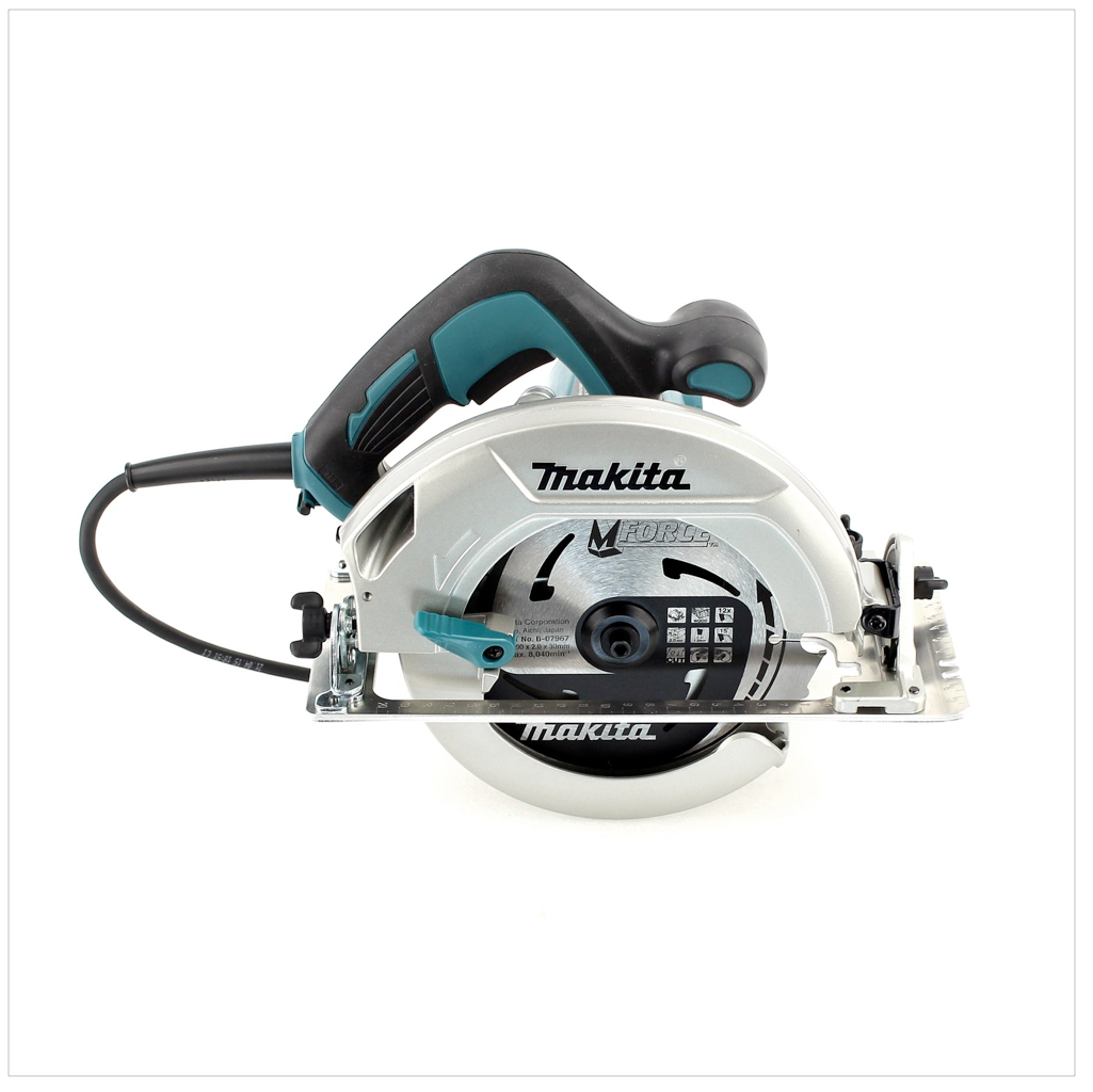 Makita HS 7601 J 1200 W Handkreissäge im Makpac mit 190 mm MForce Sägeblatt + Makita Führungsschienenadapter C - Toolbrothers