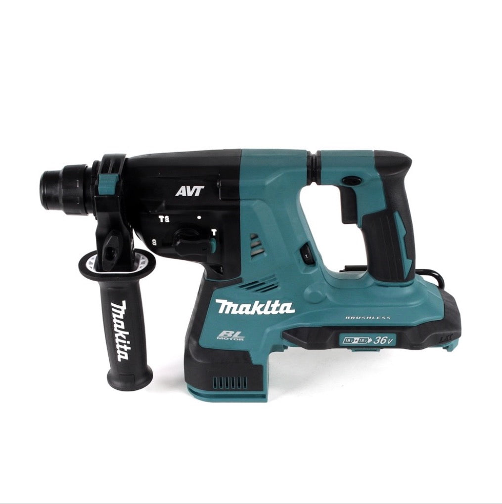 Makita DHR 280 ZJ Brushless Akku Bohrhammer 28 mm 2x 18 V für SDS-PLUS im Makpac - ohne Akku und Ladegerät + 17tlg. Bohrer und Meißel Set - Toolbrothers