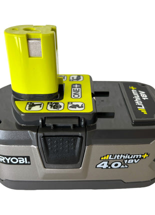 Batterie Ryobi RB18L40 18 V 4,0 Ah / 4000 mAh Li-Ion ONE+ 2 pièces (2x 5133001907) avec indicateur de niveau de charge