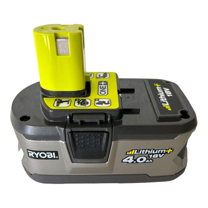 Batterie Ryobi RB18L40 18 V 4,0 Ah / 4000 mAh Li-Ion ONE+ 2 pièces (2x 5133001907) avec indicateur de niveau de charge