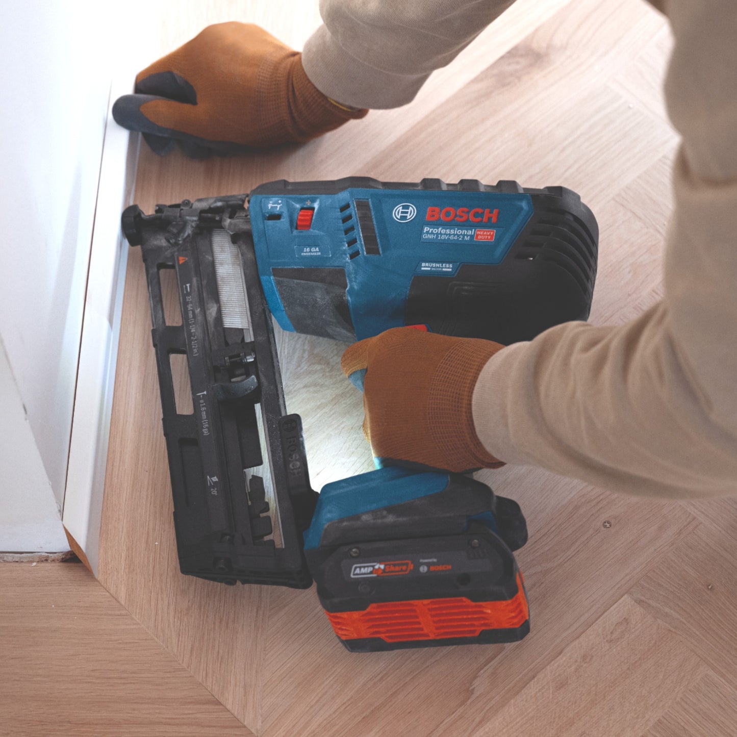 Bosch GNH 18V-64-2 M Professional Akku Holznagler 18 V 1,6 x 32 - 64 mm Brushless + L-Boxx ( 0601482001 ) - ohne Akku, ohne Ladegerät