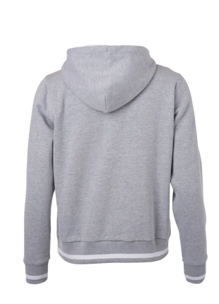 Le sweat à capuche L-BOXX en gris et blanc (homme / taille L) - sportif et confortable