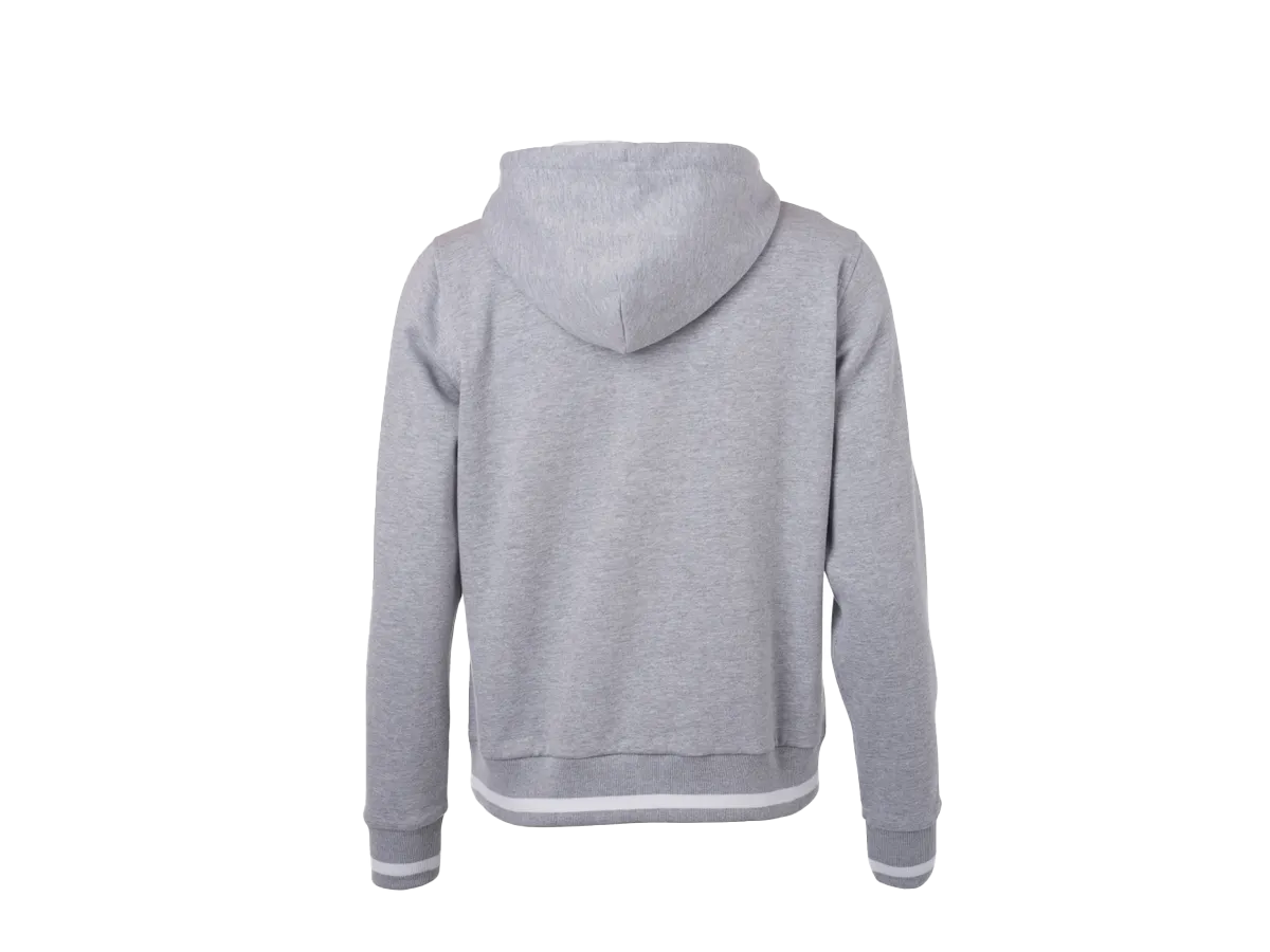 Le sweat à capuche L-BOXX en gris et blanc (homme / taille L) - sportif et confortable