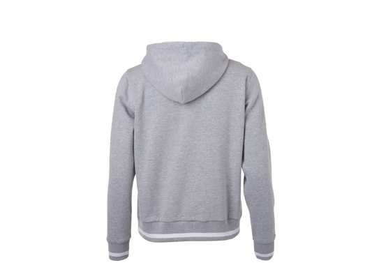 Le sweat à capuche L-BOXX en gris et blanc (homme / taille L) - sportif et confortable