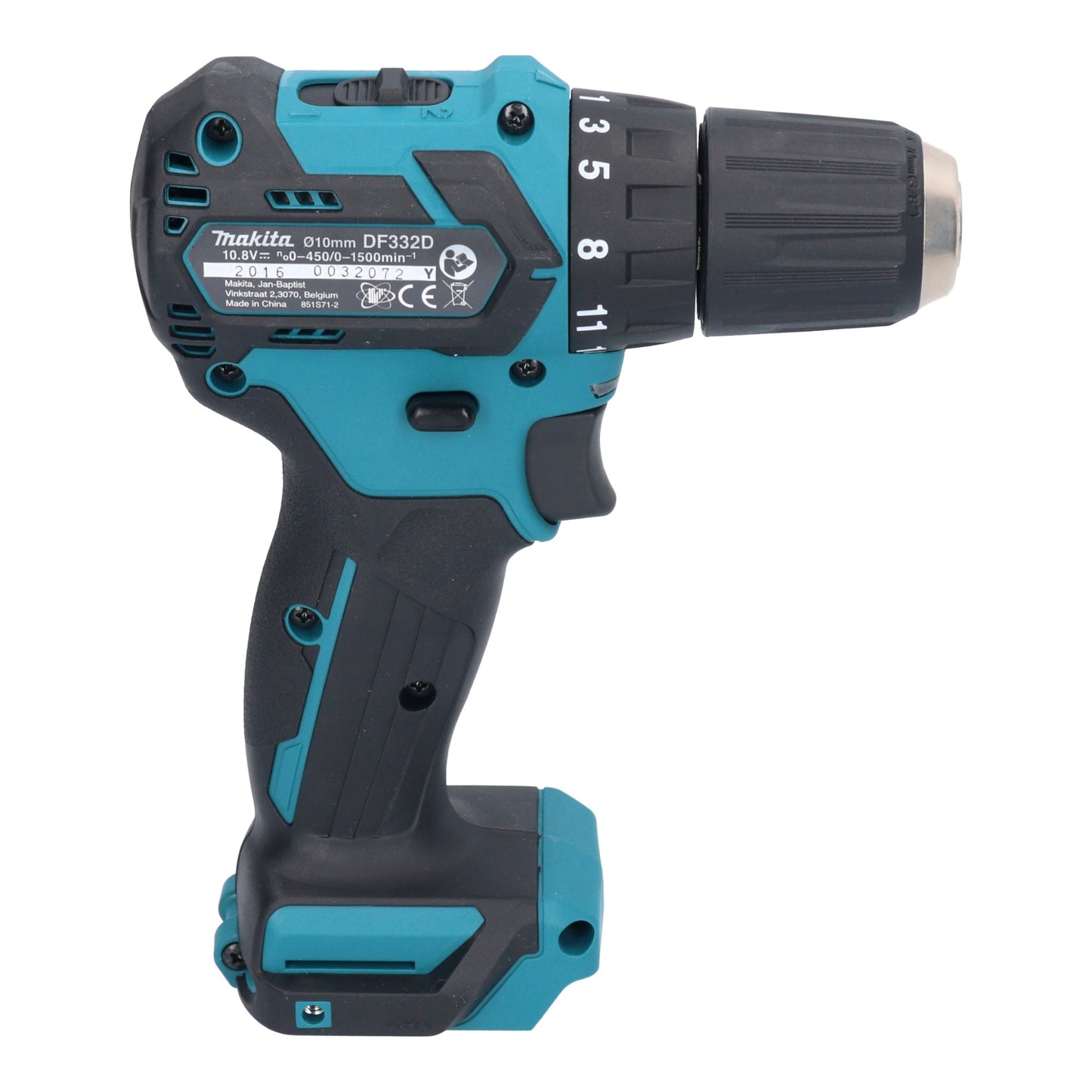 Makita DF 332 DSM1E Akku Bohrschrauber 12 V max. 35 Nm Brushless + 1x Akku 4,0 Ah + Ladegerät + Koffer