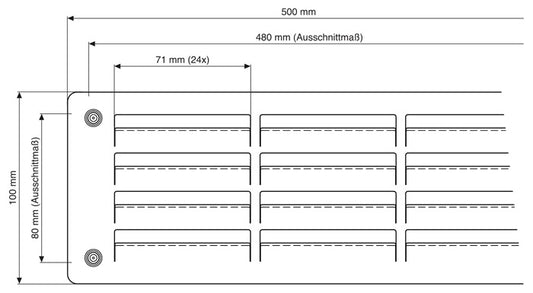 Badezimmerlüftung 9083 L ( 3000281671 ) Länge 500 mm Breite 100 mm