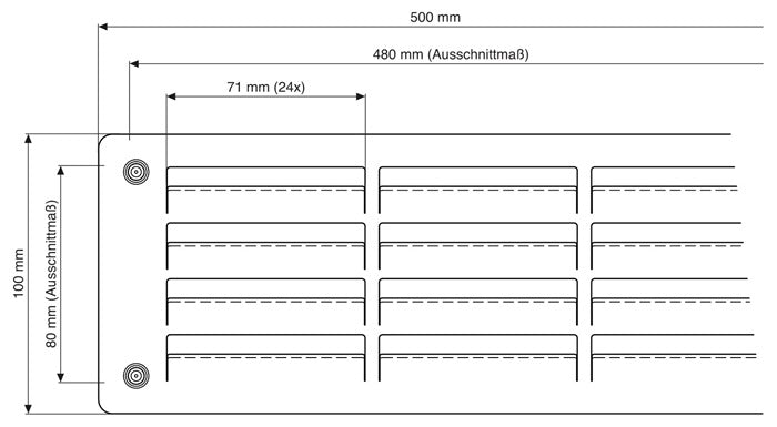 Badezimmerlüftung 9083 ER ( 3000281672 ) Länge 500 mm Breite 100 mm