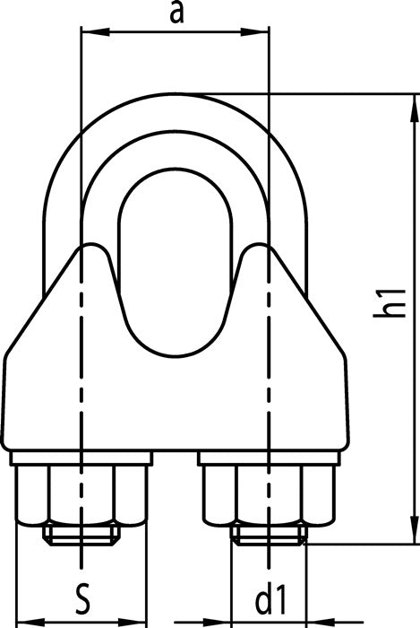 Serre-câble de sécurité DIN 1142-EN 13411-5 (1000120145) filetage M5 galvanisé