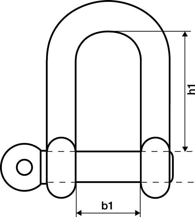 Schäkel ( 1000120201 ) Tragfähigkeit 80 kg gerade Form