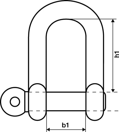 Schäkel ( 1000120203 ) Tragfähigkeit 100 kg gerade Form