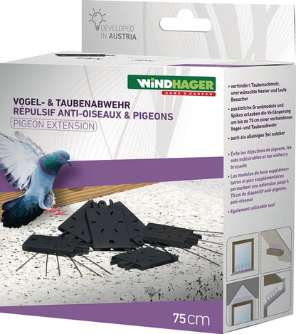 Répulsif oiseaux et pigeons Windhager (4000818601) protection jusqu'à 75 cm, 30 pointes