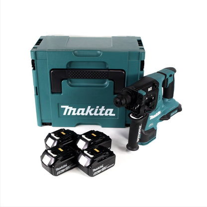 Makita DHR 280 G4J 2 x 18 V 36 V Li-Ion Akku Bohrhammer 28 mm Brushless für SDS-PLUS im Makpac + 4 x 6,0 Ah Akku - ohne Ladegerät - Toolbrothers