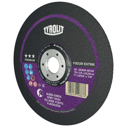 Disque à tronçonner Tyrolit PREMIUM FOCUR EXTRA (8000758235) D230x3mm alésage décalé 22,23 mm