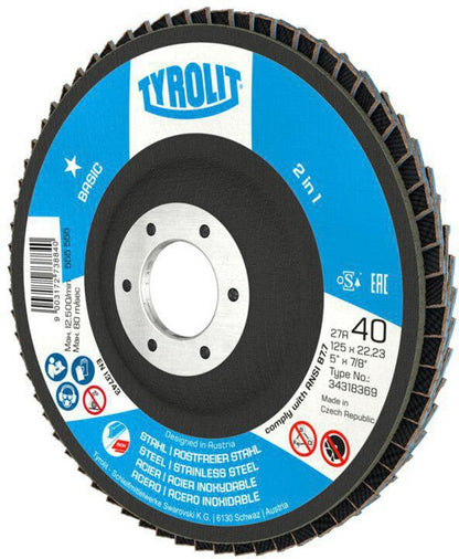 Rondelle dentée Tyrolit BASIC (8000757508) Ø 125 mm grain 60 décalé