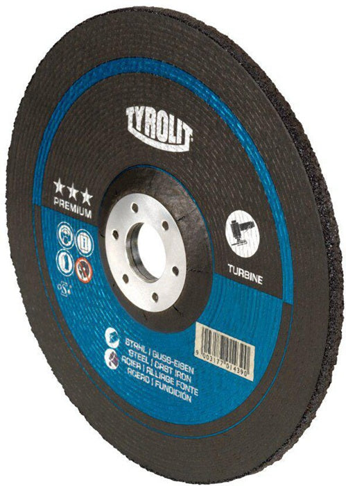 Disque abrasif Tyrolit PREMIUM T-GRIND (8000758433) D125xS7mm grain 24 alésage 22,23 mm