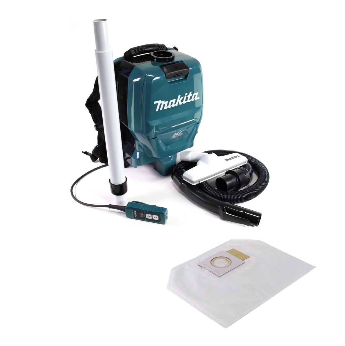 Makita DVC 260 Z 36 V Akku Rucksack Staubsauger (2x 18V) Brushless Solo + Makita Filtersack 2l 10 Stück - ohne Akku und Ladegerät - Toolbrothers