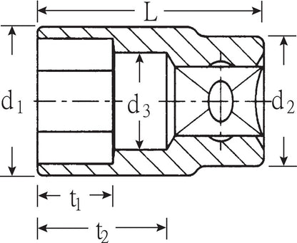 Insert de clé à douille Stahlwille 456 13 (8000334525) 3/8″ 6 pans longueur 30 mm