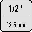 Insert de clé à douille Stahlwille 50 (4000826355) 1/2″ 12 pans longueur 38 mm