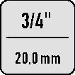 Insert de clé à douille Stahlwille 55 (4000826455) 3/4″ hexagonal longueur 60 mm