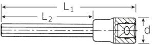 Insert de clé à douille Stahlwille 1054/2054 (8000333129) 1/2″ 6 pans longueur 120 mm