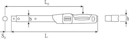 Clé dynamométrique Stahlwille 730N/100 (8000332296) 200-1000 Nm