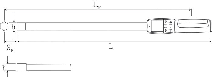 Clé dynamométrique/équerre Stahlwille 714/1 (8000332362) 1 - 10 Nm