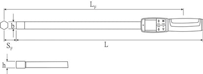 Clé dynamométrique/équerre Stahlwille 714/1 (8000332362) 1 - 10 Nm