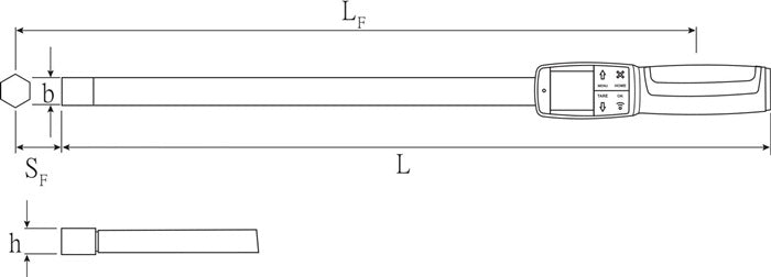 Clé dynamométrique/équerre Stahlwille 714/1 (8000332362) 1 - 10 Nm