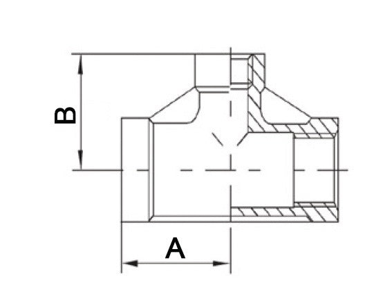 Springer T-Stück EN 10226-1 ( 4000000049 ) NPS=1 ″ NPS2 3/4 ″