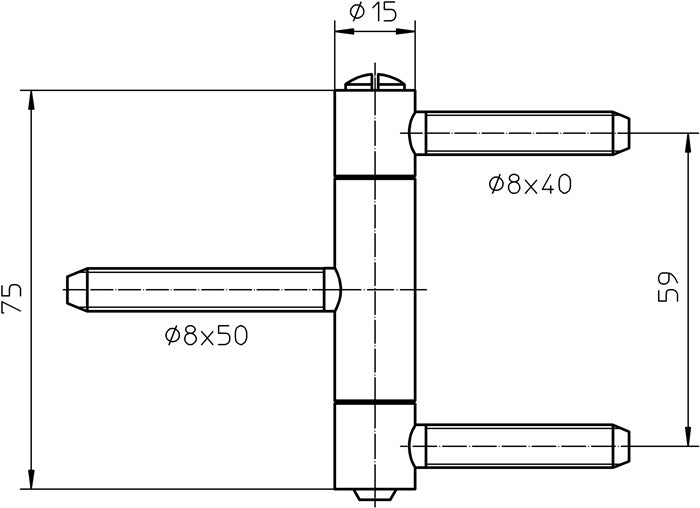 Charnière à percer Simonswerk BAKA C 1-15 WF (3000255706) 3 pièces portes en bois nickelées DIN gauche/droite