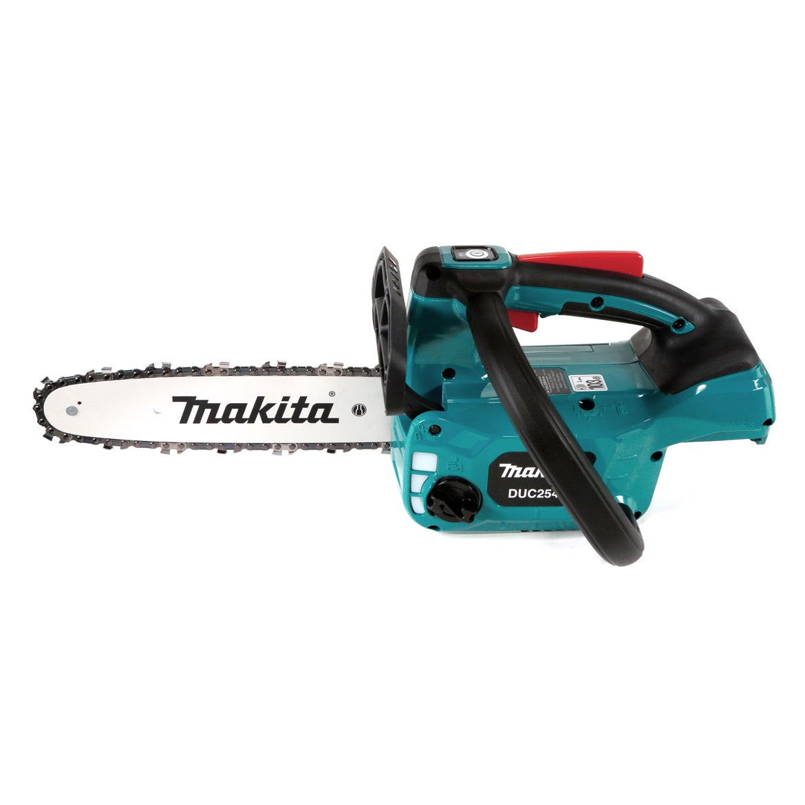 Makita DUC 254 Z Akku Kettensäge 18 V 25 cm Brushless + Ersatzschiene & -Sägekette + Kettenschutz - ohne Akku, ohne Ladegerät - Toolbrothers