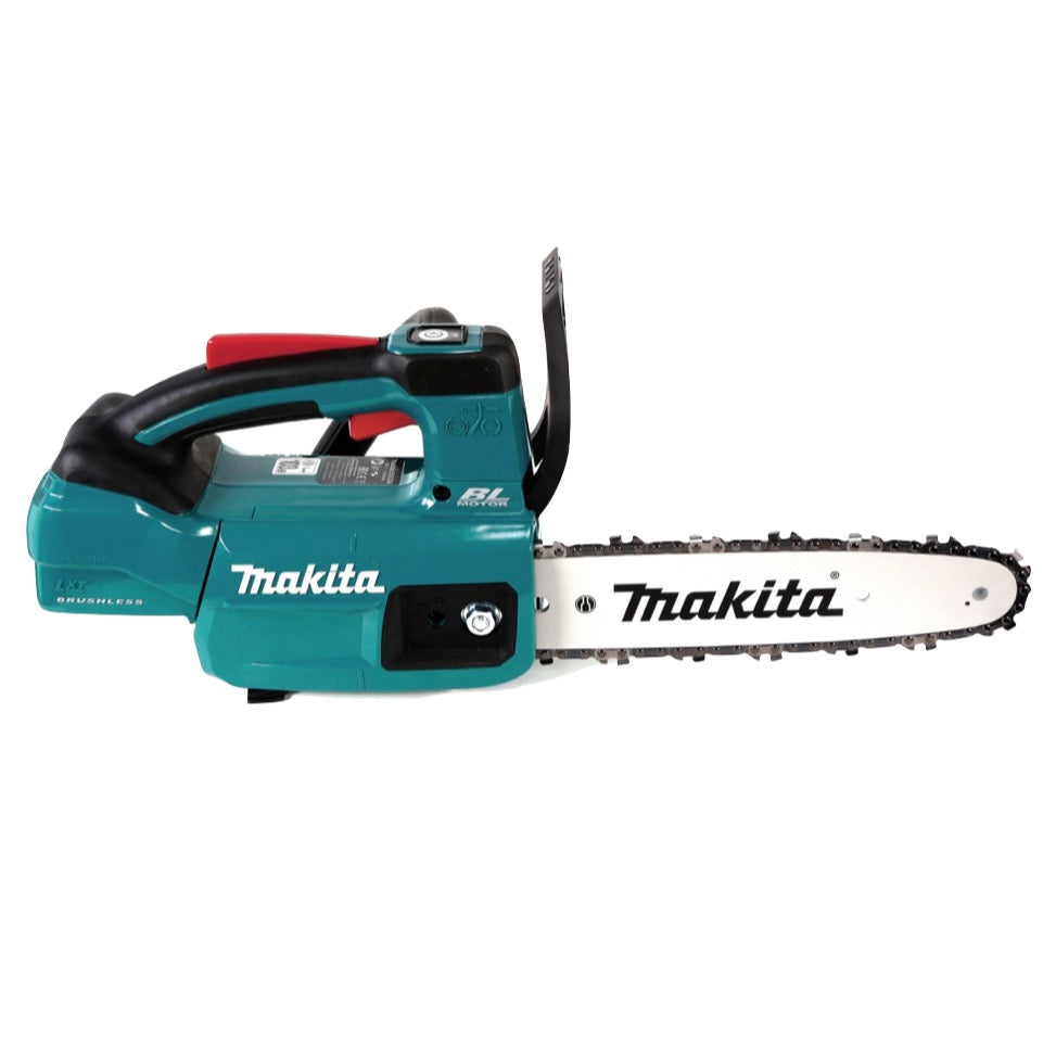 Makita DUC 254 Z Akku Kettensäge 18 V 25 cm Brushless + Ersatzschiene & -Sägekette + Kettenschutz - ohne Akku, ohne Ladegerät - Toolbrothers