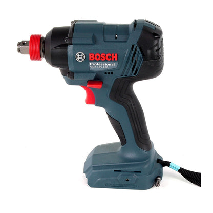 Bosch GDX 18 V-180 Li-Ion Akku Drehschlagschrauber Solo 180 Nm, 1/4" Innensechskant, 1/2" Außenvierkant + Steckschlüssel + 32 tlg. Bit-Set - ohne Akku, ohne Ladegerät - Toolbrothers