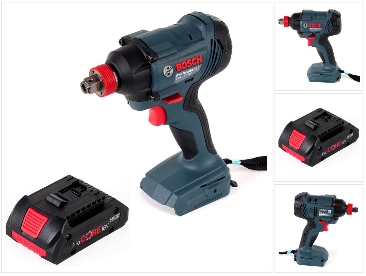 Bosch GDX 18 V-180 Li-Ion Akku Drehschlagschrauber + 1 x 4,0 Ah ProCore Akku - ohne Ladegerät, ohne Koffer - Toolbrothers