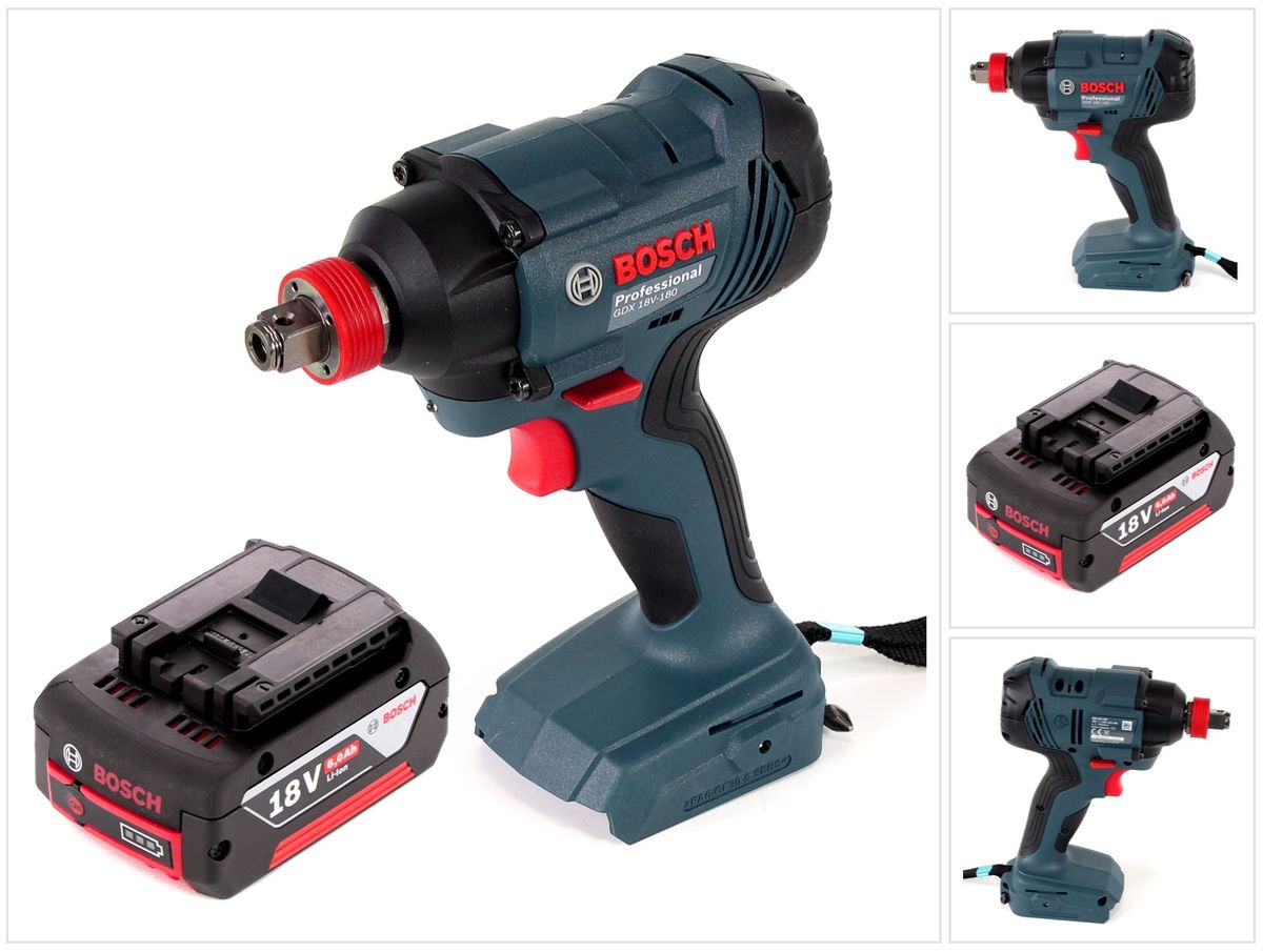 Bosch GDX 18 V-180 Li-Ion Akku Drehschlagschrauber + 1 x 6,0 Ah Akku - ohne Ladegerät - Toolbrothers